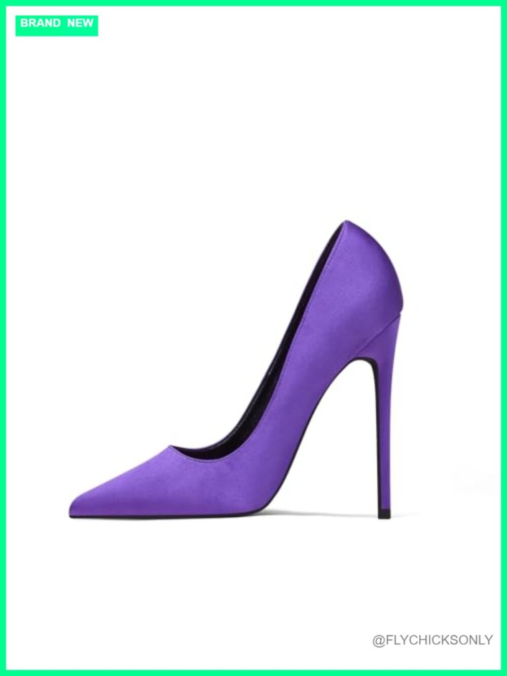 Satin Pointed Toe Slip On Stiletto Pumps High Heels